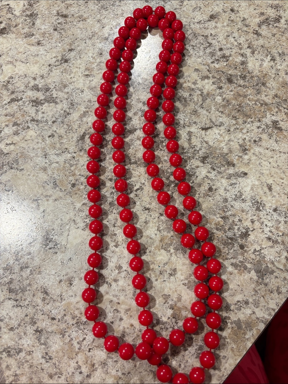 Bold Red Beaded Necklace for Women